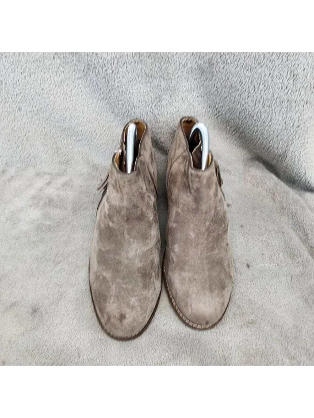 Vionic Shoes Womens Size 8.5 Serena Taupe Brown Suede Ankle Boots *Read*